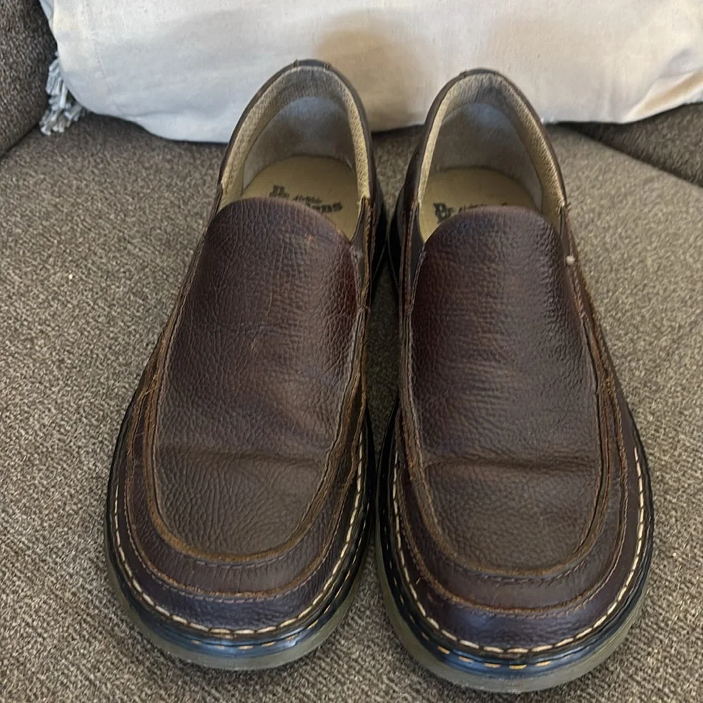 DR.MARTENS Lennon Air Wair Brown Leather Slip On Loafers Men's Shoes Sz 11 AW004